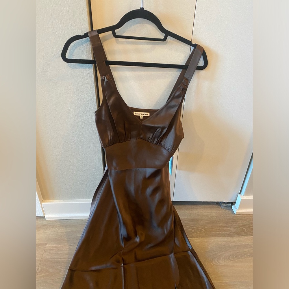 Reformation Silk Long Dress
